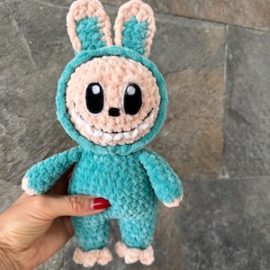 Crochet Funny Bunny Pattern: Labubu Monster Plushie (English PDF Pattern)