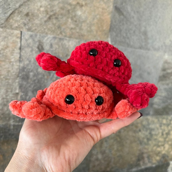 CROCHET PATTERN Crab. English PDF pattern. No sew. Amigurumi. Crochet toy. Plushies.