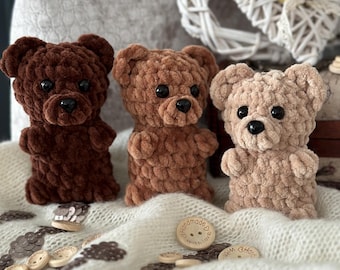 CROCHET PATTERN &quot;Little Bear&quot;. English PDF pattern. Amigurumi toy. Plushies. Stuffed animals. No sew