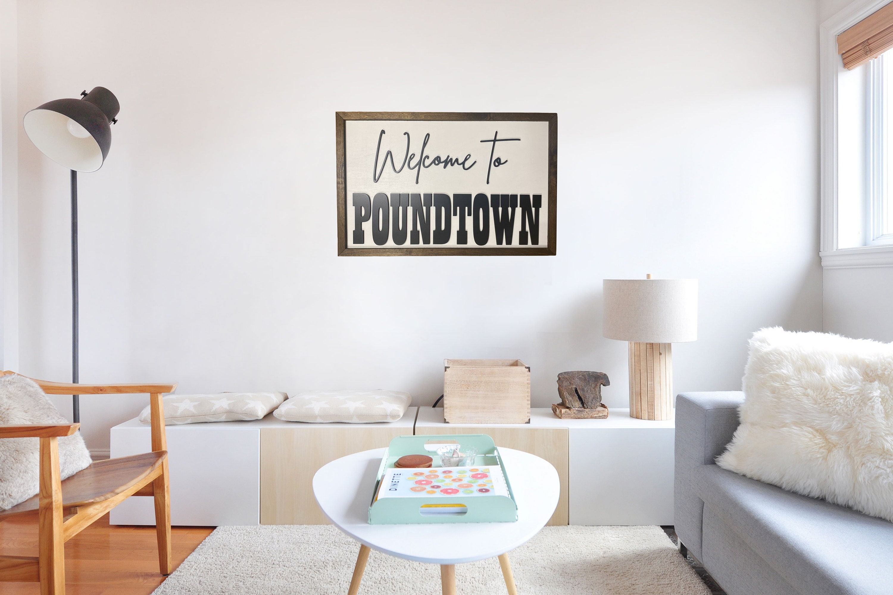 to Poundtown Sign, Funny Bedroom Sign, Above the Bed Sign