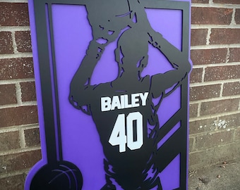 Basketball Player Plaque | Basketball Player Sign | Basketball Trophy | Custom Sports Sign | Sports Gift | Basketball Gift | Sports Sign