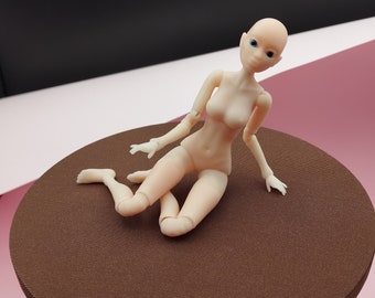Mini BJD girl doll size 1/12, Miniature doll 1/12 dollhouse, Jointed Doll 1/24, 1/12, 1/8, 1/6, 1/4