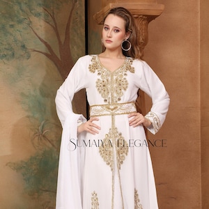 Sultana Takchita Moroccan Caftan Islamic Modern Elegant Dubai Moroccan Kaftan Arabic Party Wear Beach Farasha Floor Length Wedding Dresses