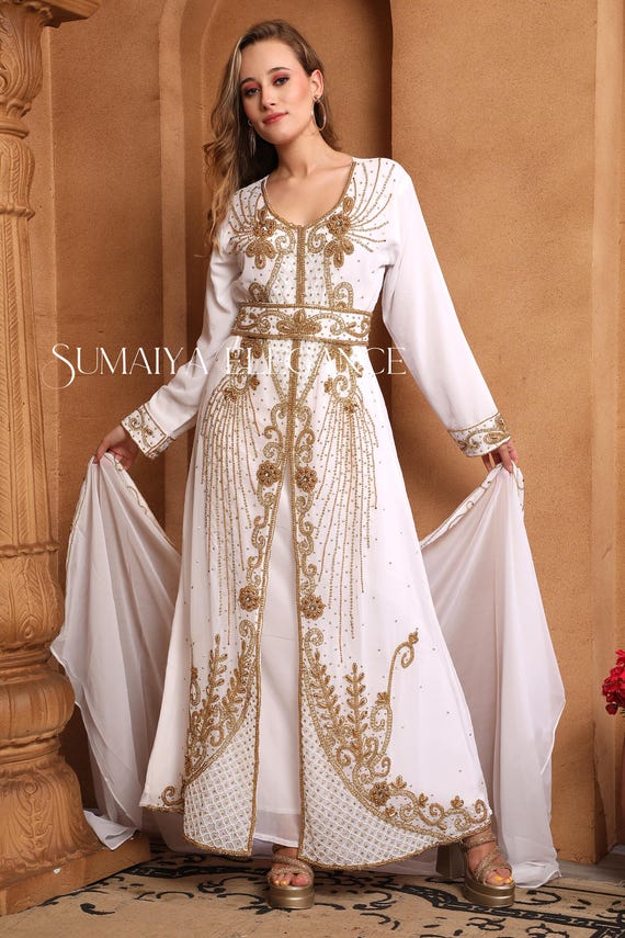 beaded georgette dress Beaded Long Formal Dress with Cape Sleeves English Violet / 18 main image 1