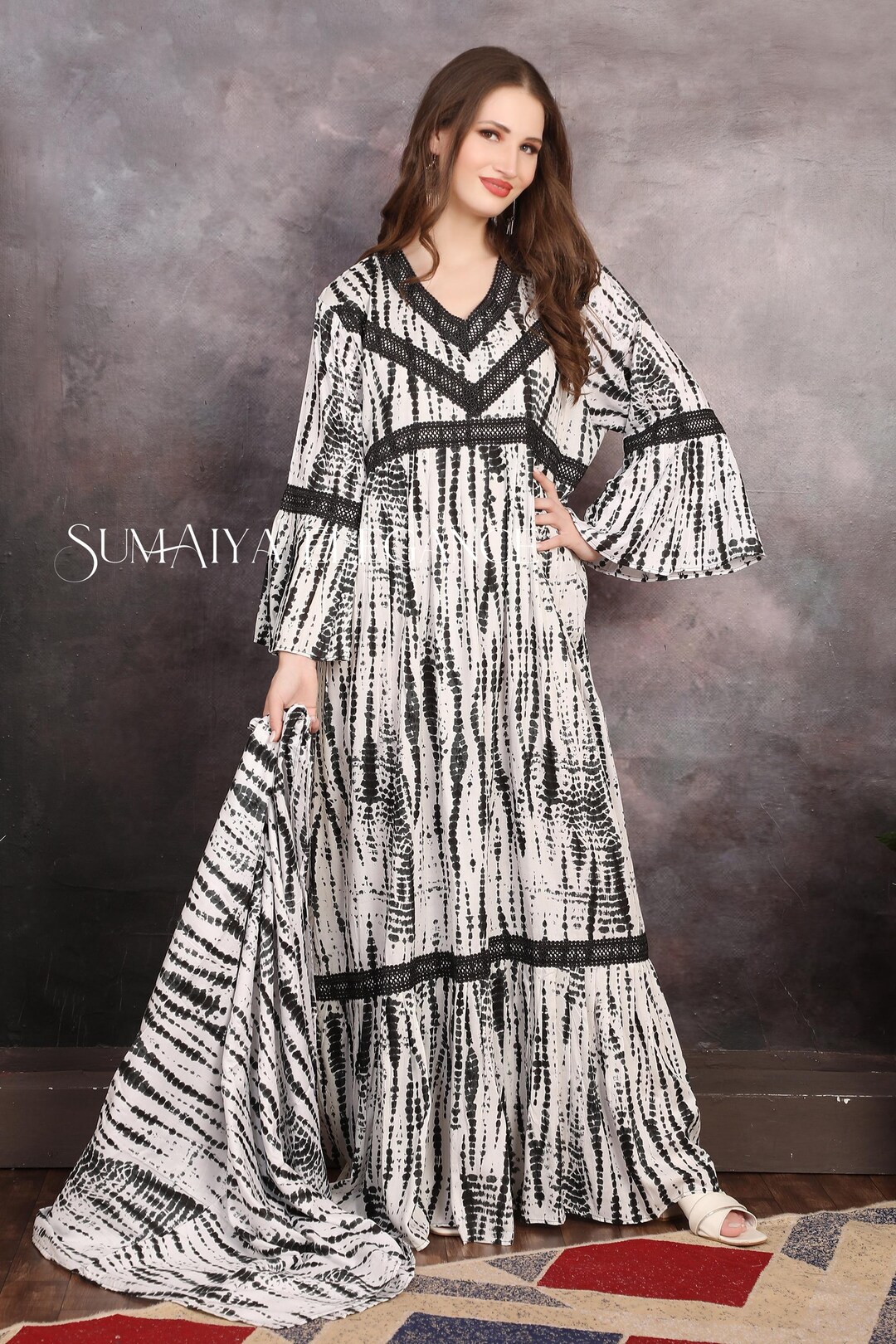 Trippy Eyes Kaftan Dress main image 0