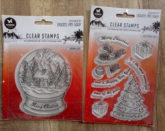 Zestaw przezroczystych silikonowych stempli świątecznych | Świąteczny stempel zimowy Studio Light do scrapbookingu, planera, dziennika, tworzenia kartek i projektów DIY