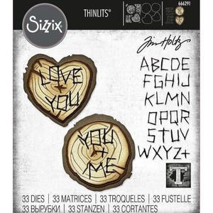 Sizzix Thinlits träskivor, alfabetsstansar och präglingsstansar från Tim Holtz | för scrapbooking, korttillverkning, dagbok och gör-det-själv-pyssel