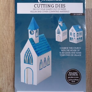 Studio Light 3D-kerkstansvormen - kerstembossing en stansset voor kaarten maken en scrapbooking