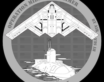 Challenge Coin PNG Design - Betrieb Midnight Hammer, 3D-Gravur, Prägung, Gravurdesigns, Tiefenkarte, Laser, Münze, Reliefdesign.