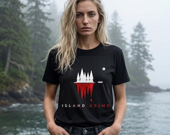 Minimal Island Moon T-Shirt (UNISEX) | Forest Silhouette Graphic