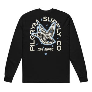 Love Always Long Sleeve Shirt – Vintage Tattoo Bird Tee, Pilgrym Supply Co., Unisex T-Shirt