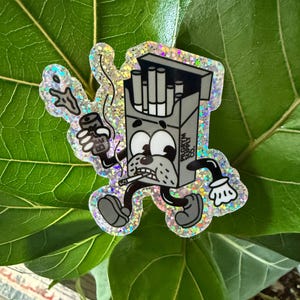 Pegatina holográfica con brillantina de Smokestack Jack