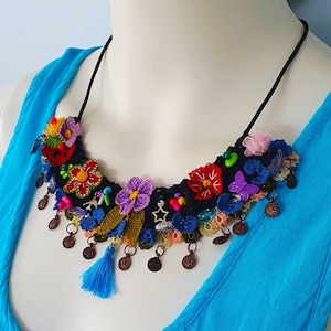 Turkish needle lace art,ethnic necklace,handmade jewelery,minimalist jewelery.mother's day,special design,gift for her,unique design gift