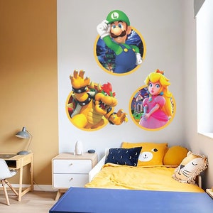 3D Super Mario Wall Sticker Nintendo Game Wall Mural for Kid Room Wallpaper Play Room Decoration