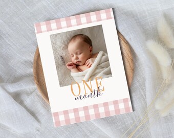 One Golden Year 1st Birthday Monthly Photo Banner, Pink Dog and Bows, Digital Download Template