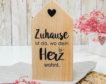 Decorative house "Home" with saying