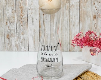 Carafe en verre "Home" avec boule de pin