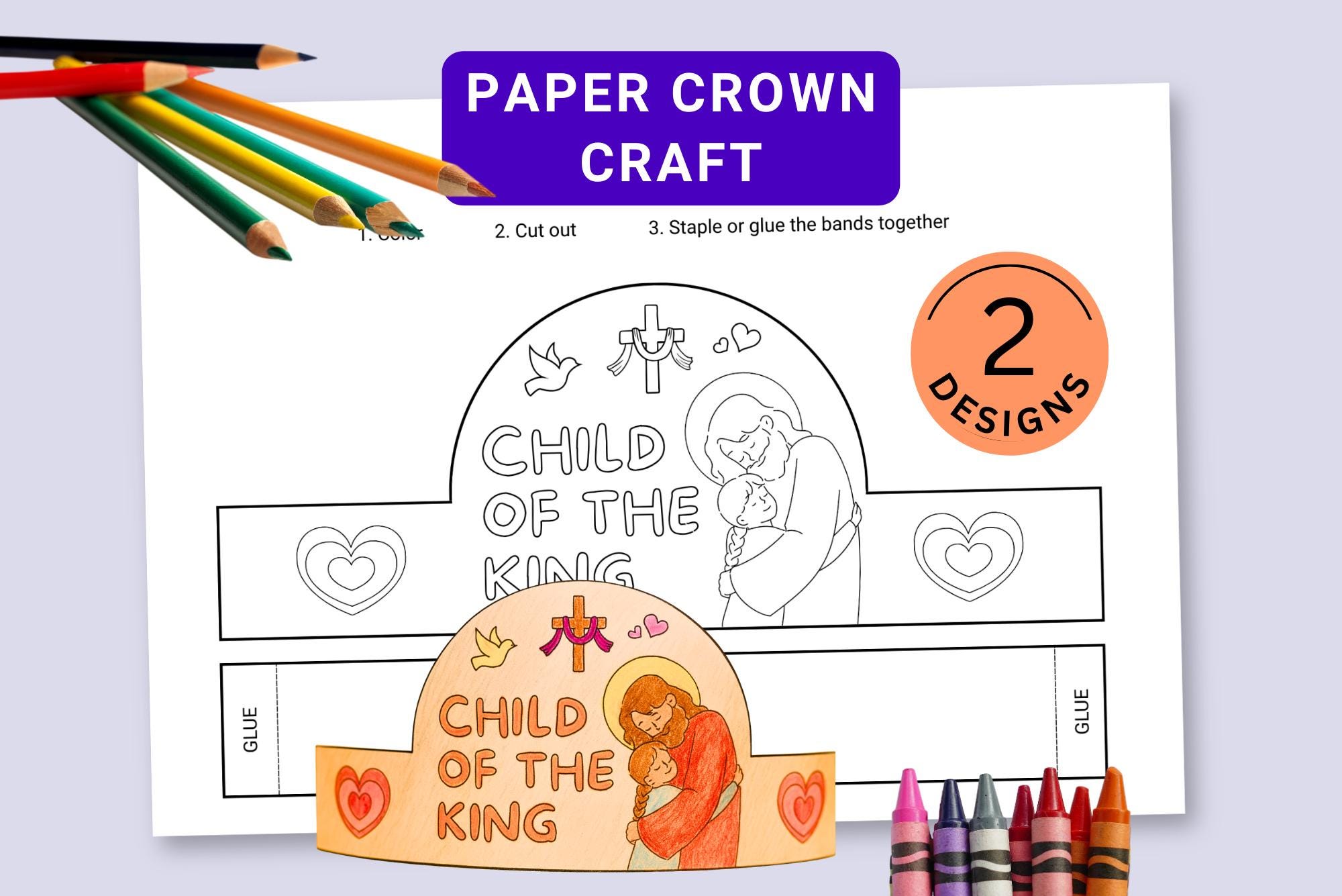 Paper Crown Child of the King, Sunday School Printable Craft for Kids ...