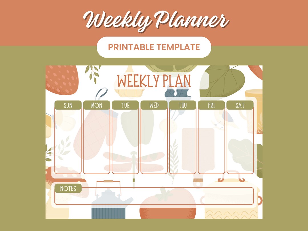 Weekly Planner | Weekly Schedule to Do List Planner Printable | A4 Size ...