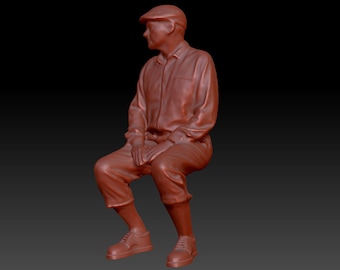 3d Printed figure - male 107 - seated
