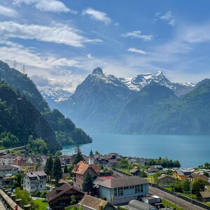 Switzerland 2023 Lakes Wall Art Interior Design Sisikon Alps Digital Print