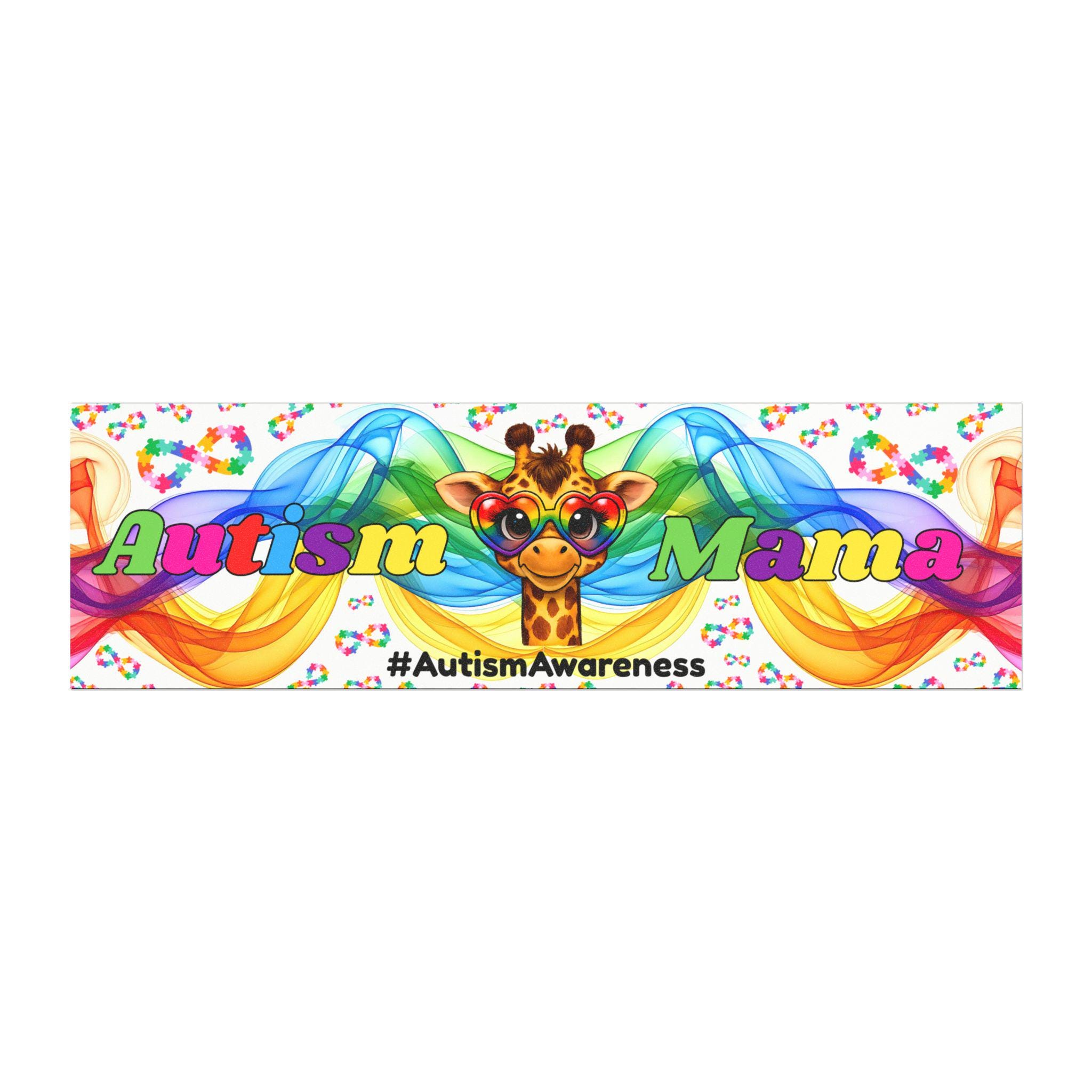 Autism Awareness Mama Car Sticker Rainbow Autistic Bumper Magnet - Etsy