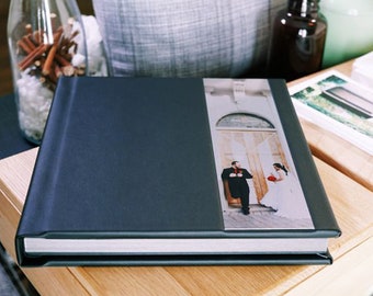 Premium Wedding Album With Luxury Lay Flat Binding and Glass Photo Strip | Handcrafted Custom Design Album