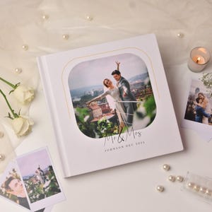 Premium Wedding Album | Handmade Flush Mount Album | Ultra-Thick Pages & Custom Printed Hardcover Photobook | Anniversary, Wedding Gift |