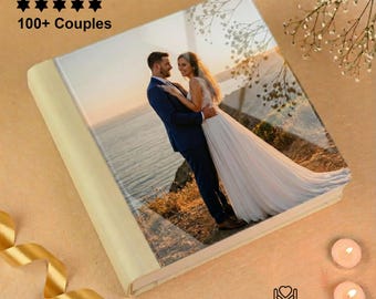 Premium Wedding Acrylic Glass Albums | Personalized Flush Mount Photo Book | High Resolution Print Wedding Gift