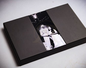 Premium Wedding Album | Keepsake Leatherette Box With Acrylic Window | Custom Photo Box For Photo Album | Memory Photobook | Lay Flat Album