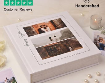 Handcrafted Elegant Flush Mount Wedding Album With Thick Pages & Picture Printed Cover | Custom Memory Photobook