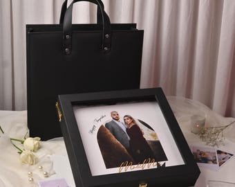 Hardcover Wedding Photo Album With Premium Keepsake Box And Custom Leatherette Bag