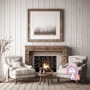 15 Chic Rustic Farmhouse Frame Mock-Ups - Elevate Your Decor with Modern Charm! Perfect for Home Styling | Stylish Stock Photo