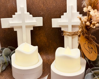 Kreuz Trauerkerze Altar Trauer Trauerfeier Gebet Beerdigung Trauerfeier Kommunion Konfirmation Taufe