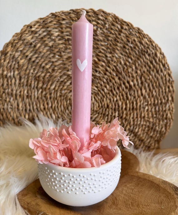 Kerzenhalter Dekoration Tischdeko Kerzenständer für Kerze Geschenk Schale diy Handarbeit