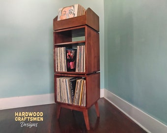 Record Storage Cabinet, Record Player Stand, Media Cabinet, Turntable Stand, Record Holder Stand, Stereo Cabinet, Vinyl Record Storage, #145