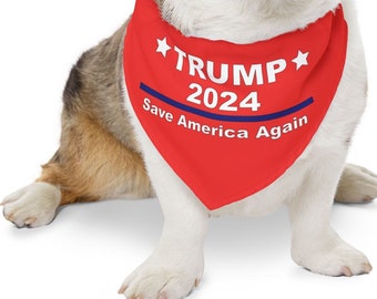 Trump 2024 Dog Bandana, pañuelo para mascotas MAGA, Over Collar, Pro Trump Bandana, Trump para presidente, Perros para Trump, Hacer que Estados Unidos vuelva a ser grande