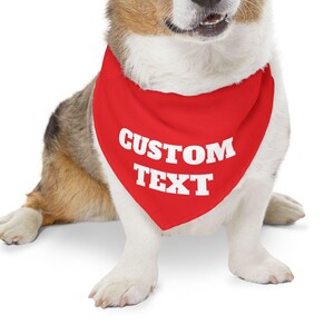 Hundehalstuch mit benutzerdefiniertem Text über dem Halsband, personalisiertes Hunde- oder Katzenhalstuch, Katzenhalstuch zum Aufschieben, Geschäftslogo, Hundepflege, Servicehund