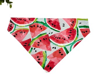 Summer dog bandana, Watermelon Spring Bandana, Custom Over the Collar, Dog Neckerchief, Pet Bandana, Small medium and Large dogs