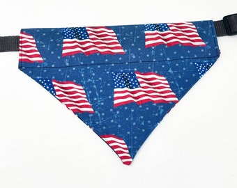 Bandana patriotique pour chien, 4 juillet Bandana pour chien, bandana bleu rouge et blanc, bandana d'été