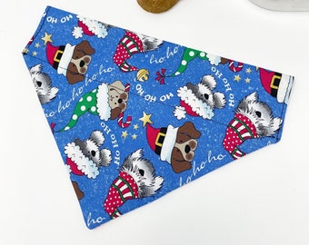 Christmas dog bandana, Custom dog bandana, Over the collar, Dog Christmas bandana, Funny dog bandana