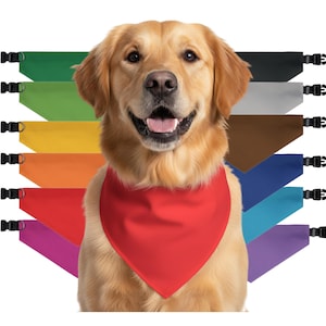 Blank Over collar Bandana, Wholesale Plain Dog bandanas, Bulk solid bandanas for Print or Embroidery perfect for Personalized