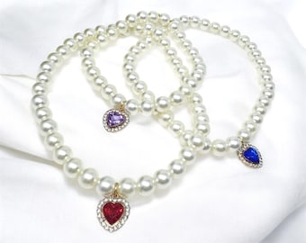 Dog Pearl Necklace, Little Dog Necklace, Fancy Cat Collar, Cute Dog Collar, Jewelry For Dogs & Cats, Pet Accessories, Cat Necklace