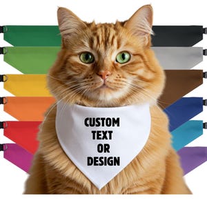 Katzenhalstuch, Katzenhalstuch, personalisiertes Halstuch für Katzen, benutzerdefinierter Text, süßes Katzenhalstuch, Katzenhalstuch, Katzenhalstuch
