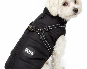 Custom Dog Jacket with Harness, Waterproof Dog Coat, Warm Winter Dog Coat Personalized for Small Medium Large Dogs