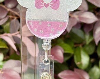 Mickey and Minnie Mouse Badge Reel