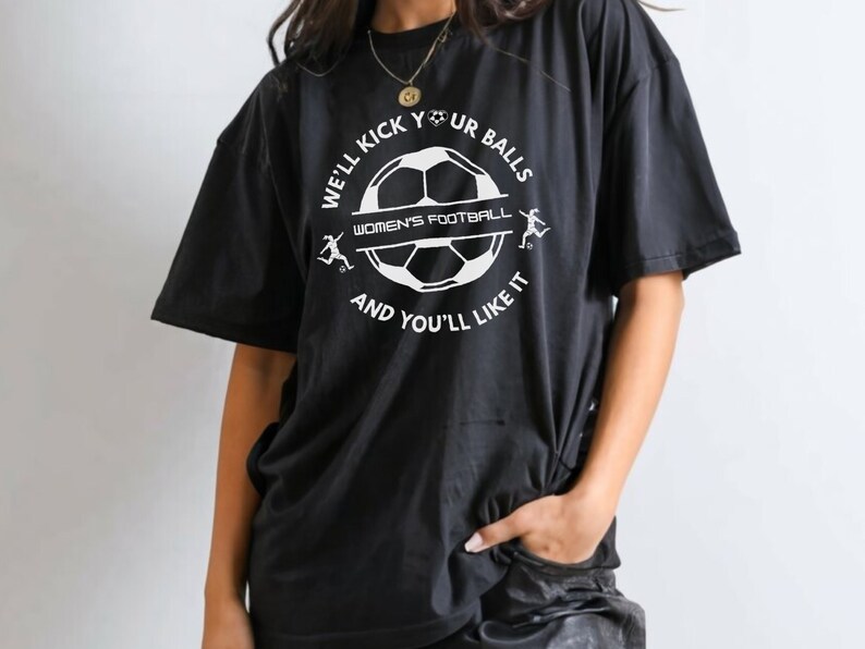 Women's Football Ladies Footie Women's Soccer Tee Top Tshirt for Girls