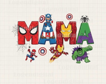 Mama Superheroes Png, Superhero Mom Png, Superhero Mama Sublimation Png