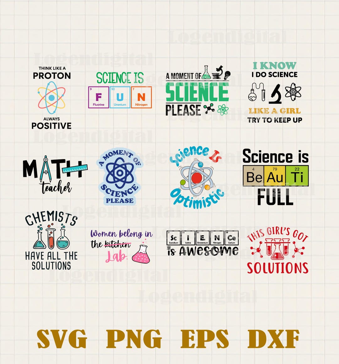 Science Bundle SVG Png Files, Science Girls Svg PNG, Science Quotes ...