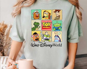 Toy Story Disney World Comfort Colors Shirts, Toy Story Characters T Shirt, Buzz Lightyear Woody Cartoon Comfort Colors T Shirt